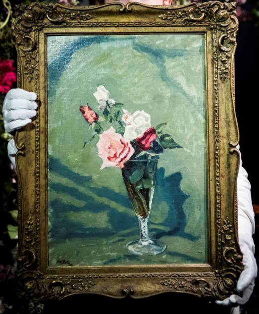 Картина Уинстона Черчилля - «Розы в стеклянной вазе»