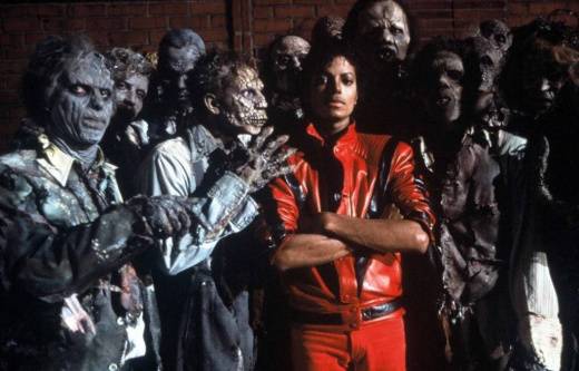 Майкл Джексон на съёмках клипа на песню Thriller