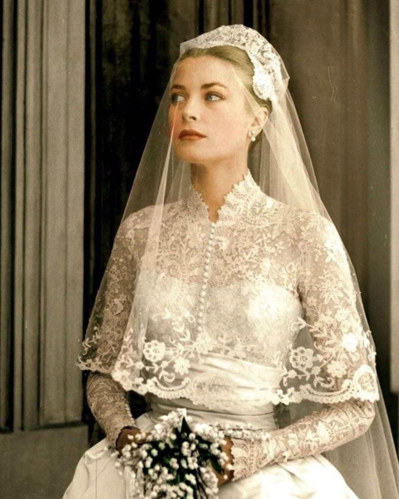 Грейс Келли в свадебном платье