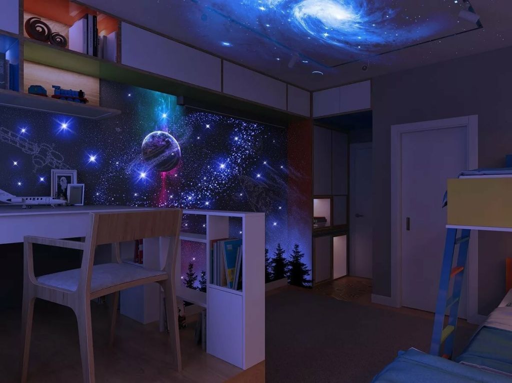 Комната для мальчика в космической тематике