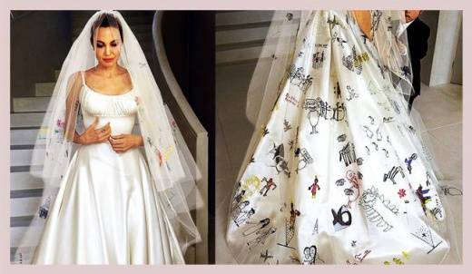 Знаменитое свадебное платье Анджелины Джоли от модного дома Versace