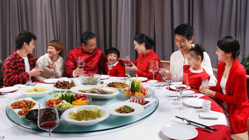 Трапеза в китайской семье